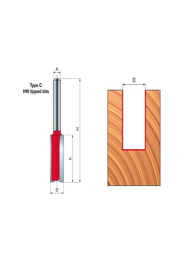 Freud (BOSCH Group) F03FR01448 Double Flute Straight Bit Type C - Wood - 8mm - Image 3
